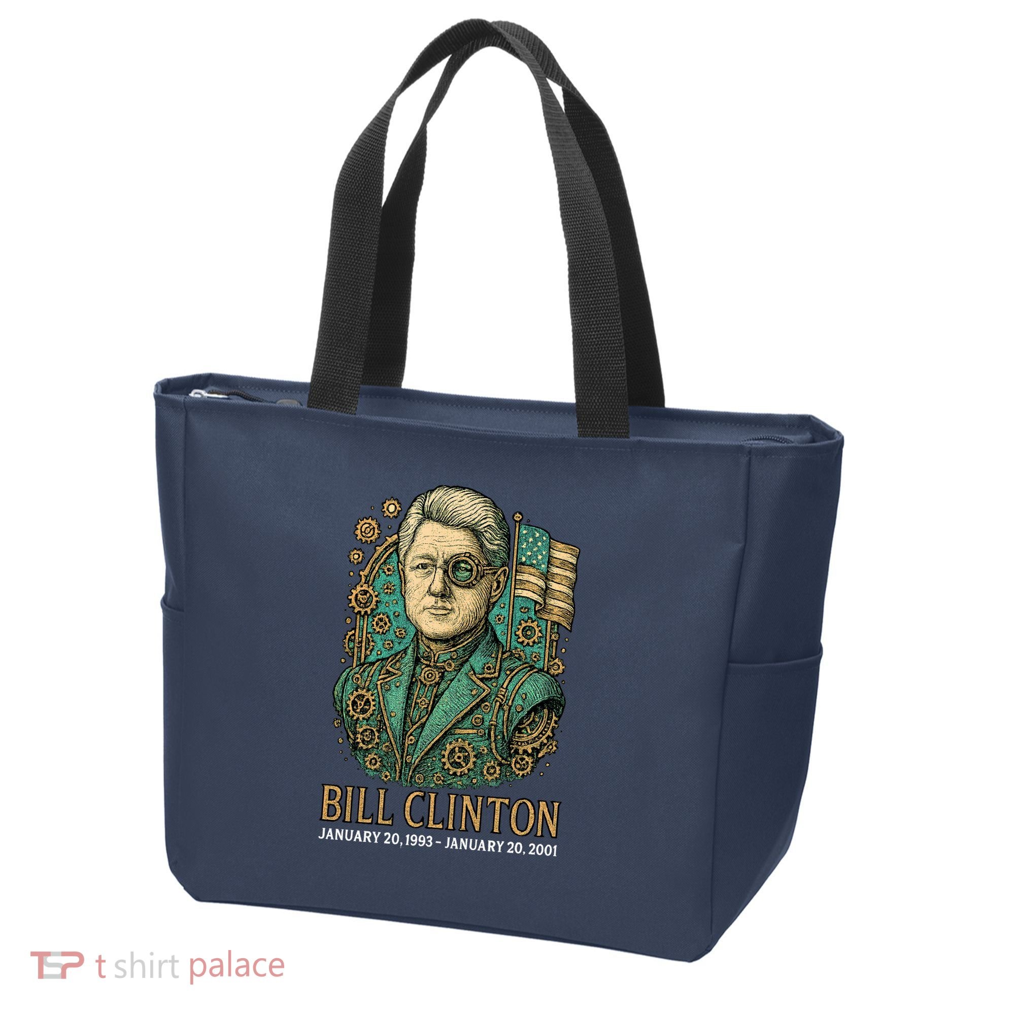 Bill Clinton Steam Punk Retro President Tote Bag