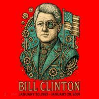 Bill Clinton Steam Punk Retro President Santa Hat thumb 1