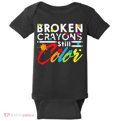 Broken Crayons Still Color Mental Health Awareness Baby Bodysuit