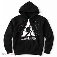 Believe Christmas Santa Bigfoot Hat Xmas Pj Costume Hoodie thumb 0