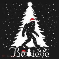 Believe Christmas Santa Bigfoot Hat Xmas Pj Costume Baby Bodysuit thumb 2