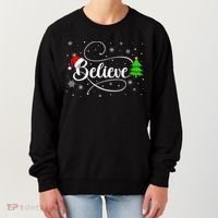 Believe Christmas Santa Holiday Women's Sweatshirt thumb 0