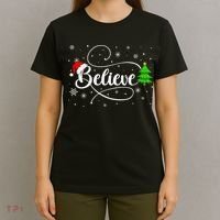 Believe Christmas Santa Holiday T-Shirt thumb 4