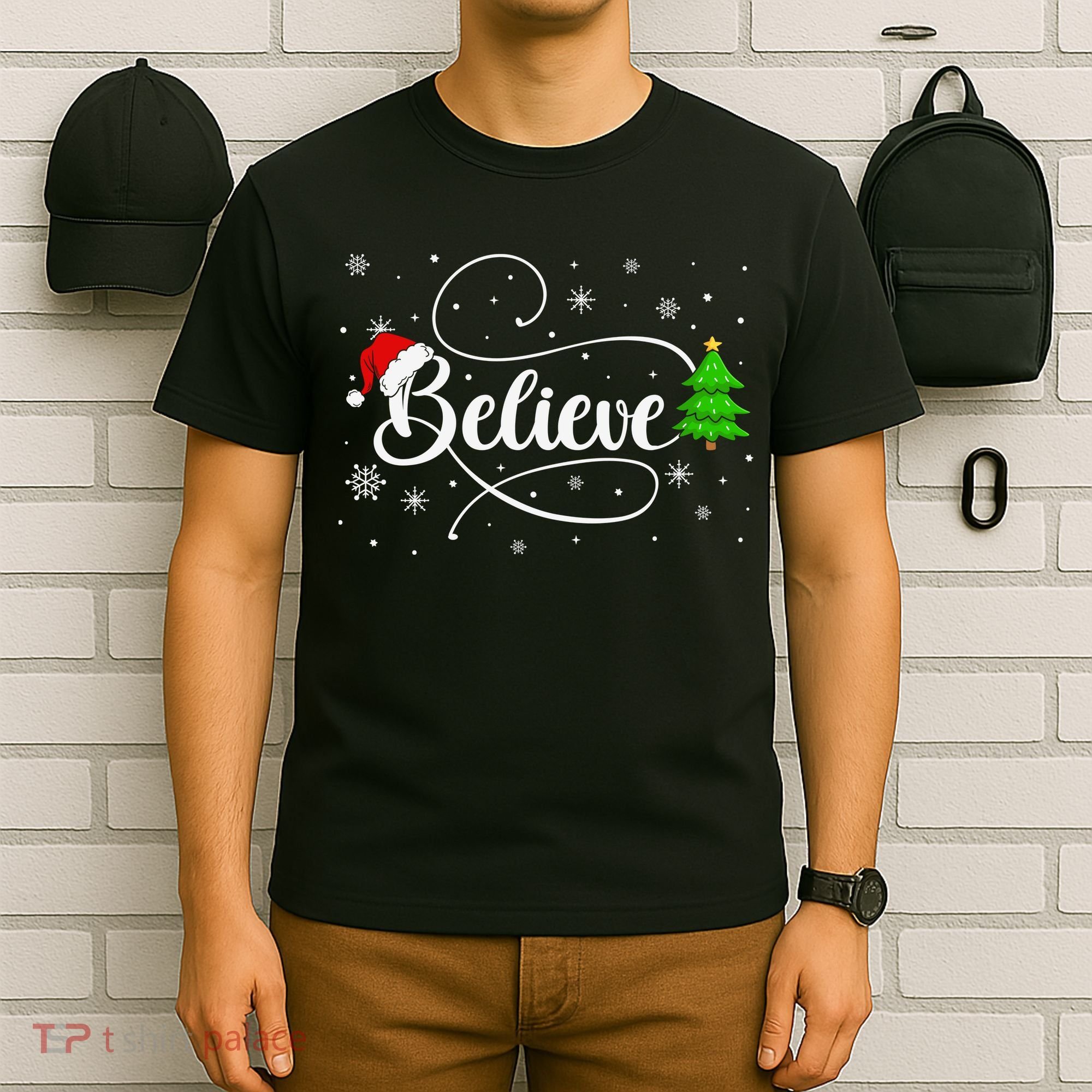 Believe Christmas Santa Holiday T-Shirt