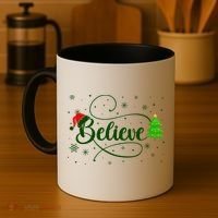 Believe Christmas Santa Holiday Coffee Mug thumb 4