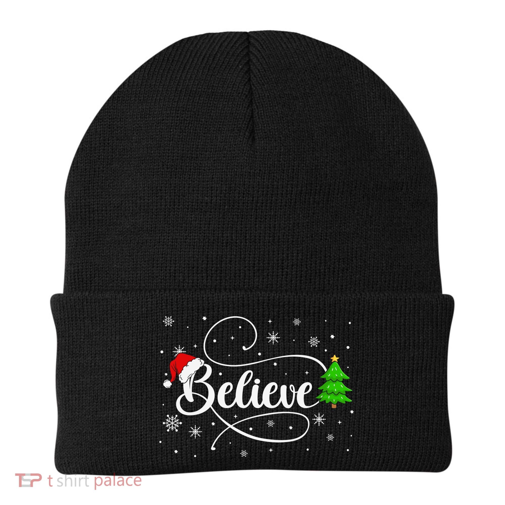 Believe Christmas Santa Holiday Beanie