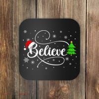 Believe Christmas Santa Holiday Coaster thumb 0
