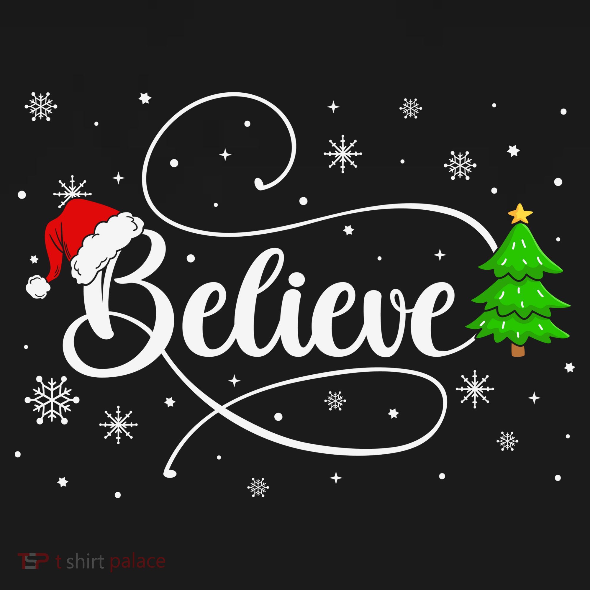 Believe Christmas Santa Holiday Polo