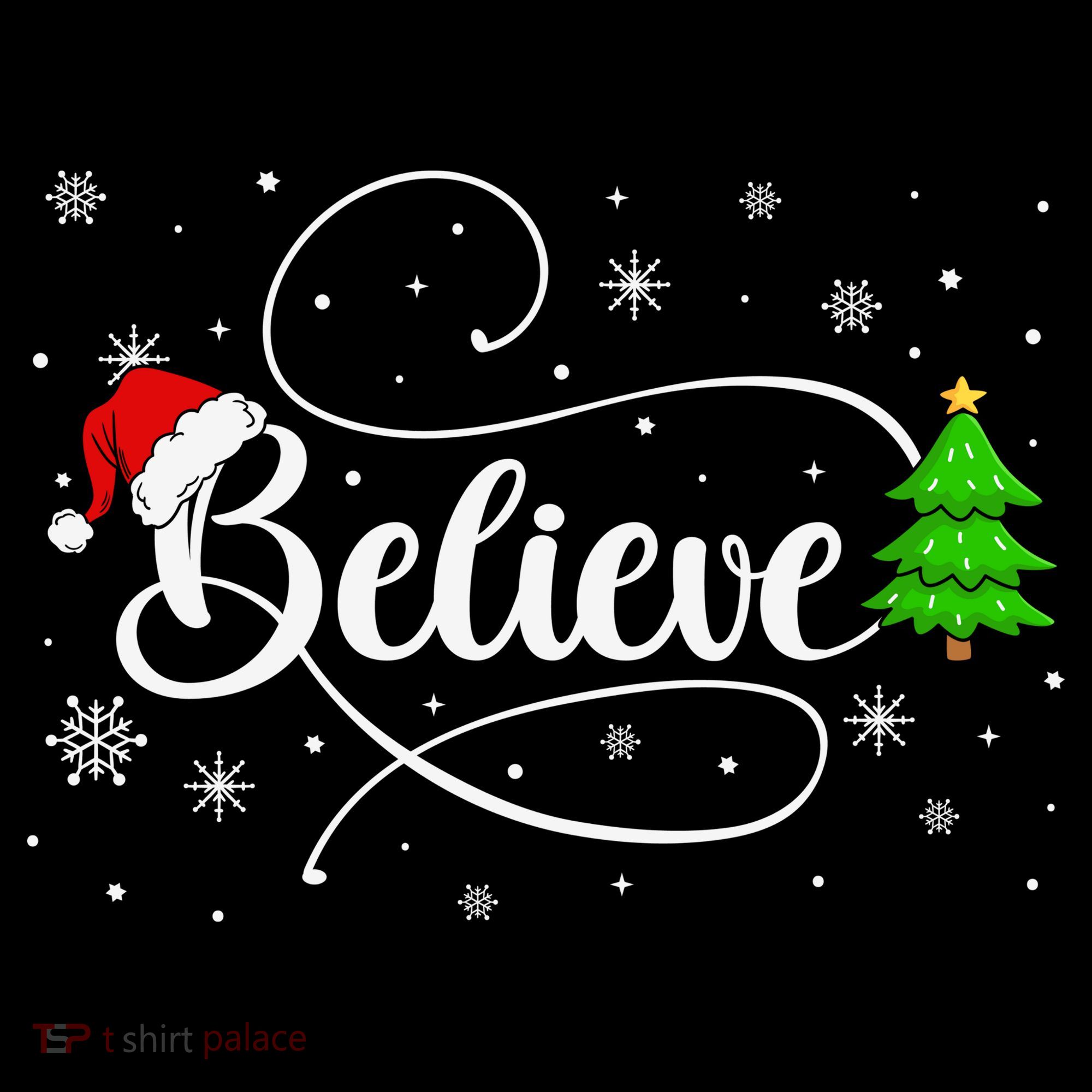 Believe Christmas Santa Holiday Women's Hoodie
