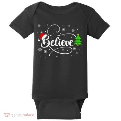 Believe Christmas Santa Holiday Baby Bodysuit