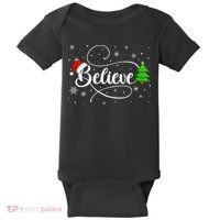 Believe Christmas Santa Holiday Baby Bodysuit thumb 0