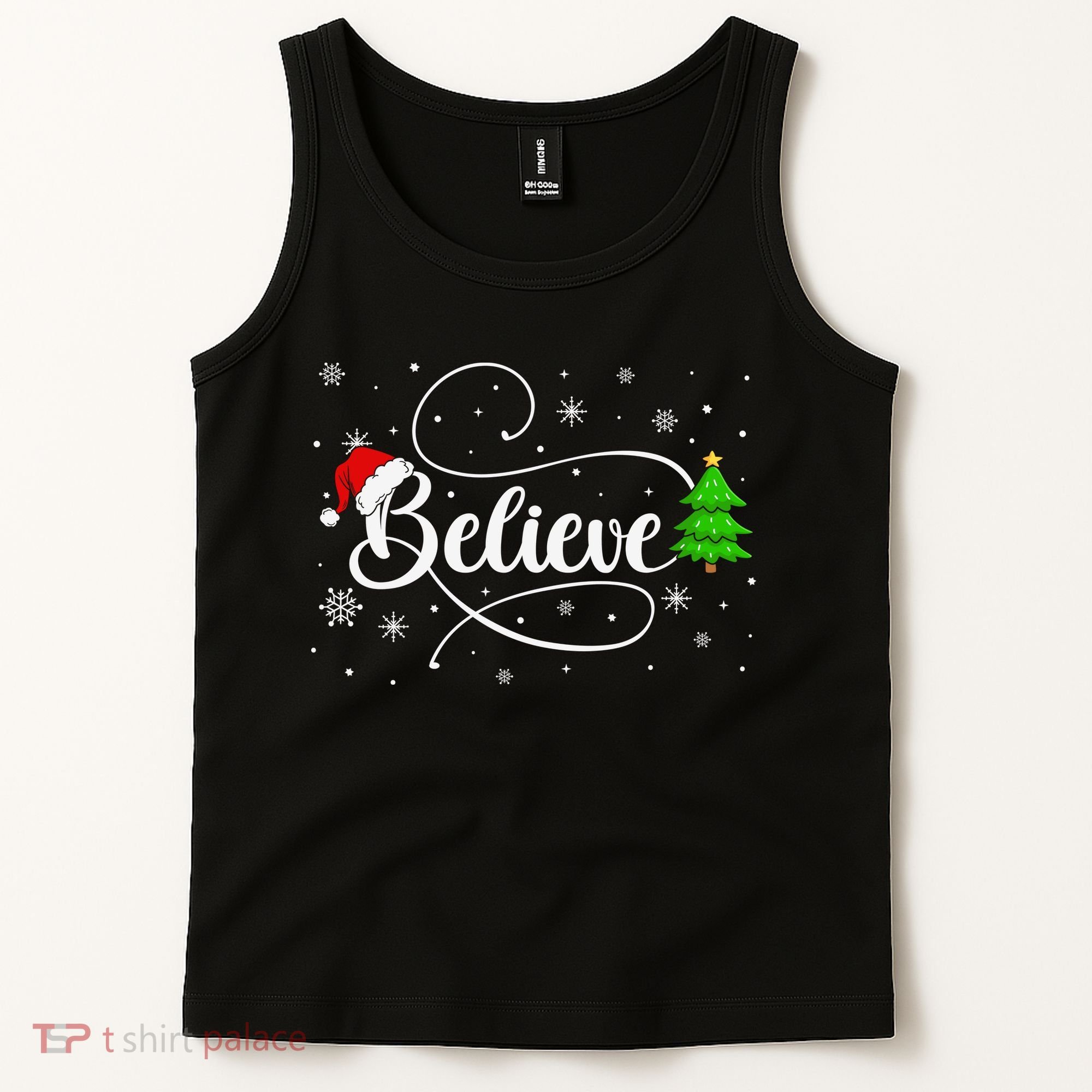 Believe Christmas Santa Holiday Tank Top