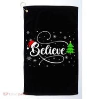 Believe Christmas Santa Holiday Golf Towel thumb 0