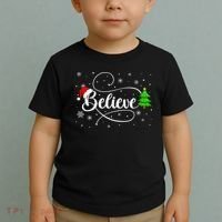 Believe Christmas Santa Holiday Toddler T-Shirt thumb 2