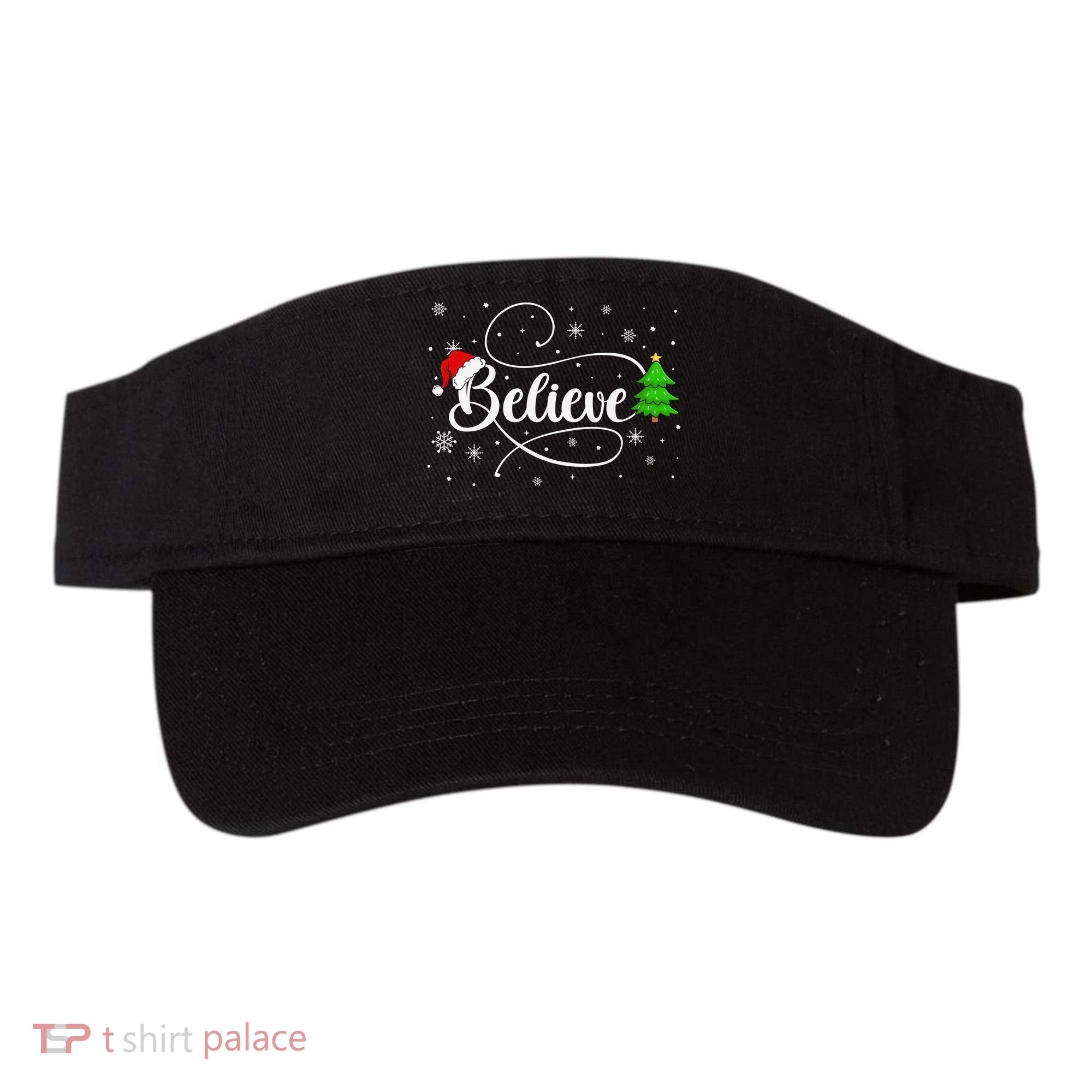 Believe Christmas Santa Holiday Visor