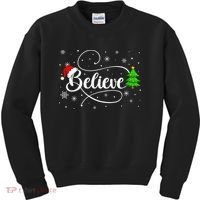 Believe Christmas Santa Holiday Kids Sweatshirt thumb 0