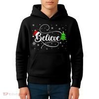 Believe Christmas Santa Holiday Kids Hoodie thumb 4