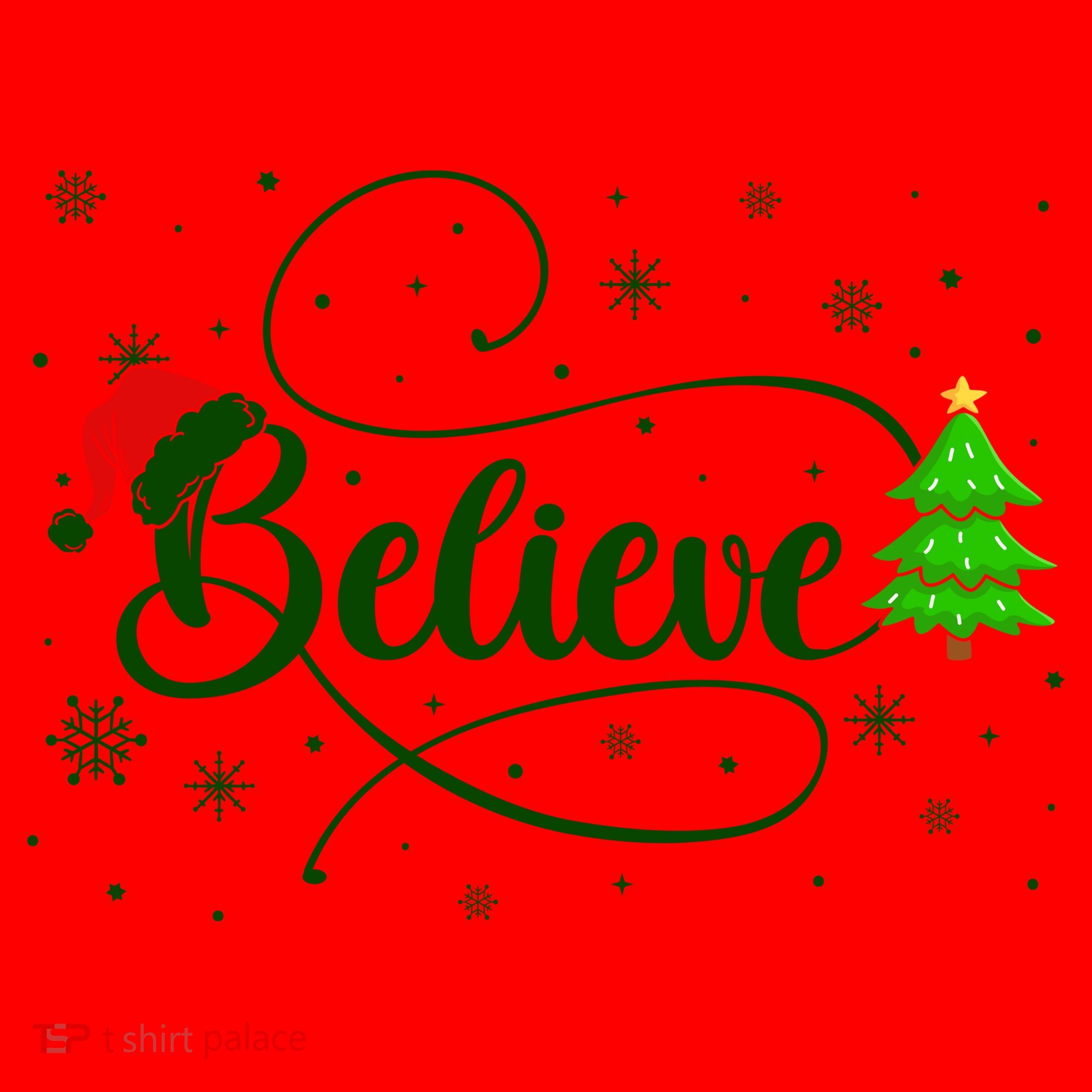 Believe Christmas Santa Holiday Santa Hat