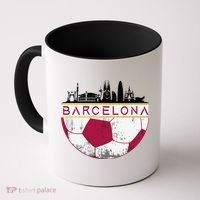 Barcelona City Skyline Soccer Sports Fans Cool Coffee Mug thumb 0