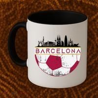 Barcelona City Skyline Soccer Sports Fans Cool Coffee Mug thumb 2