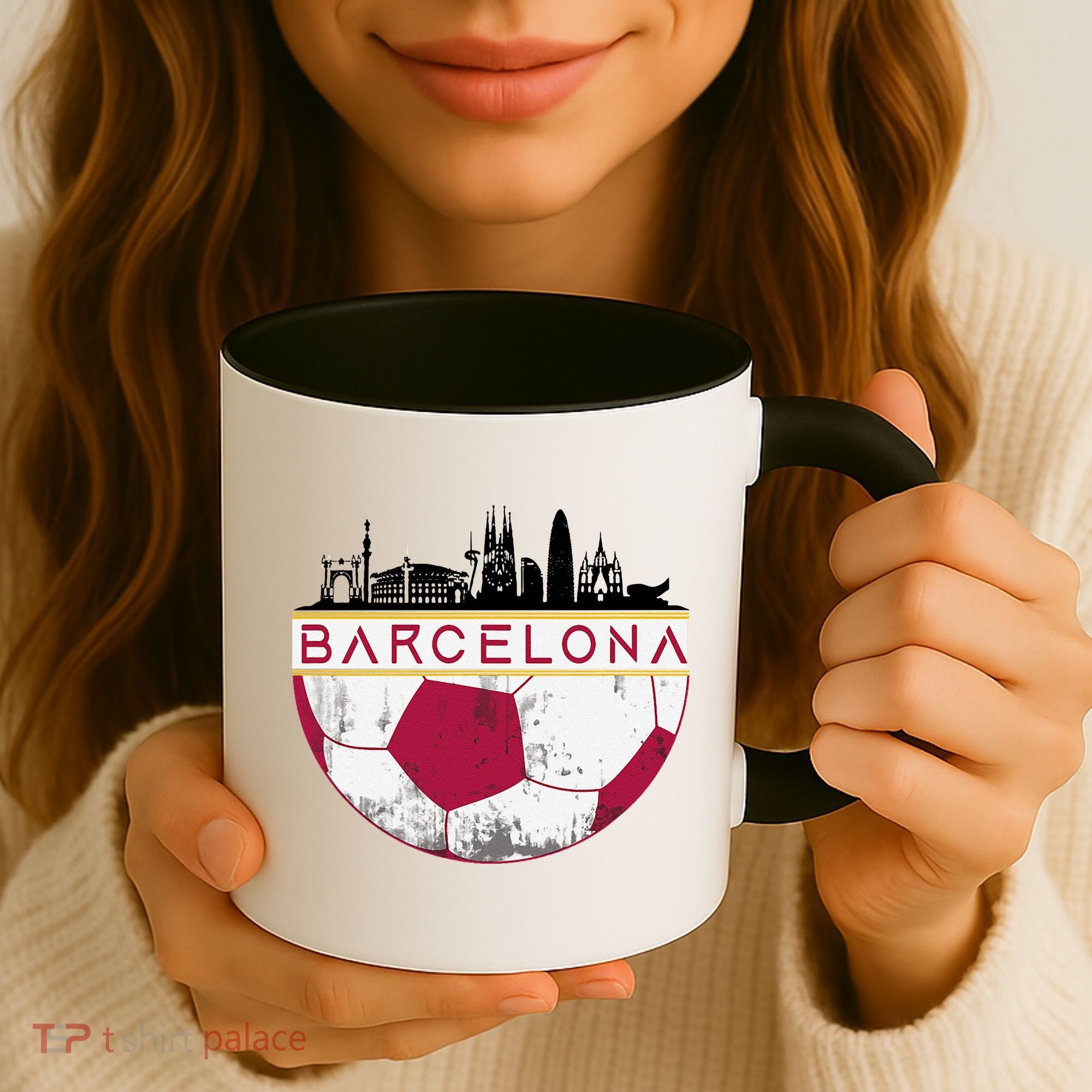 Barcelona City Skyline Soccer Sports Fans Cool Coffee Mug