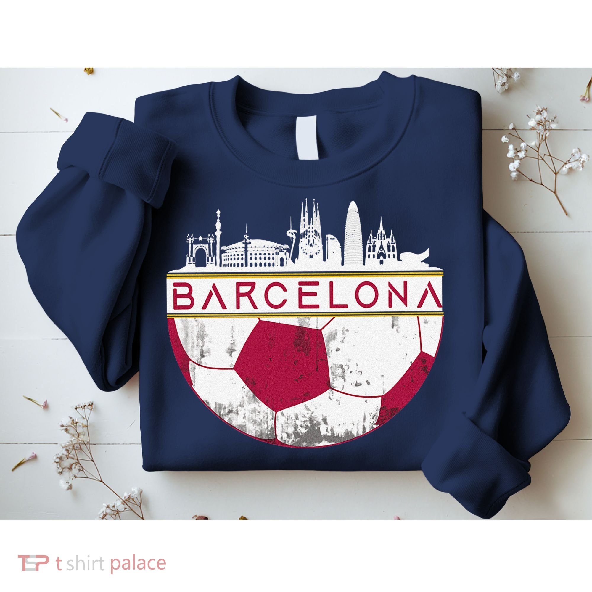 Barcelona City Skyline Soccer Sports Fans Cool Sweatshirt