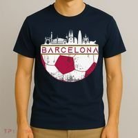 Barcelona City Skyline Soccer Sports Fans Cool T-Shirt thumb 3