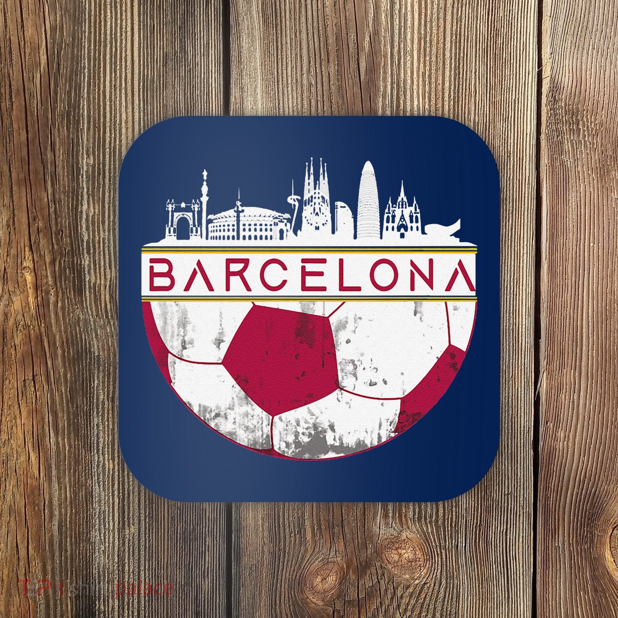 Barcelona City Skyline Soccer Sports Fans Cool Coaster