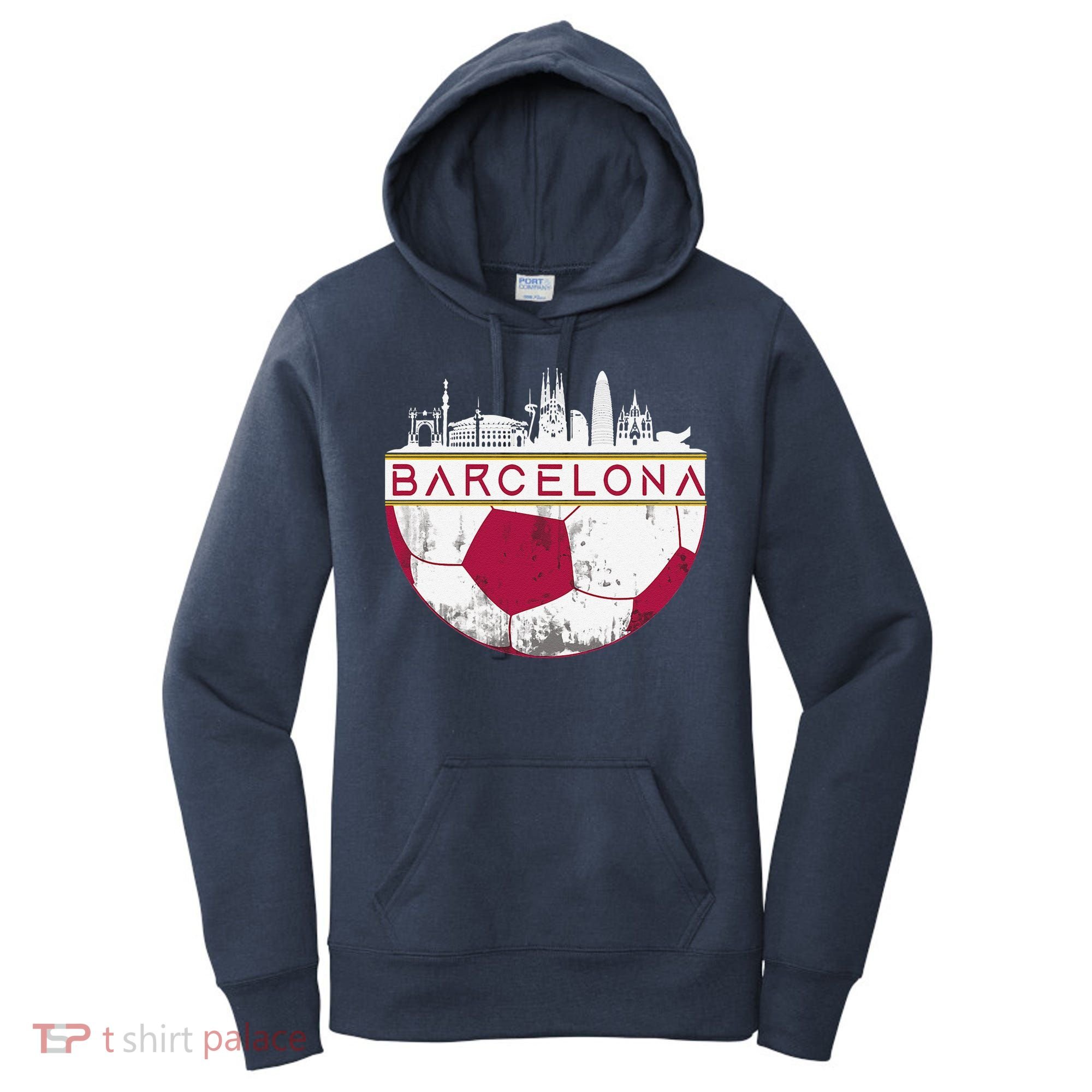 Barcelona City Skyline Soccer Sports Fans Cool Women's Hoodie