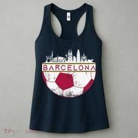 Barcelona City Skyline Soccer Sports Fans Cool Women's Tank Top thumb 3