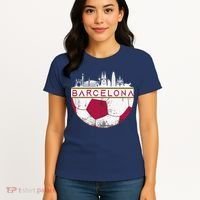 Barcelona City Skyline Soccer Sports Fans Cool Women's T-Shirt thumb 4