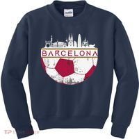 Barcelona City Skyline Soccer Sports Fans Cool Kids Sweatshirt thumb 0