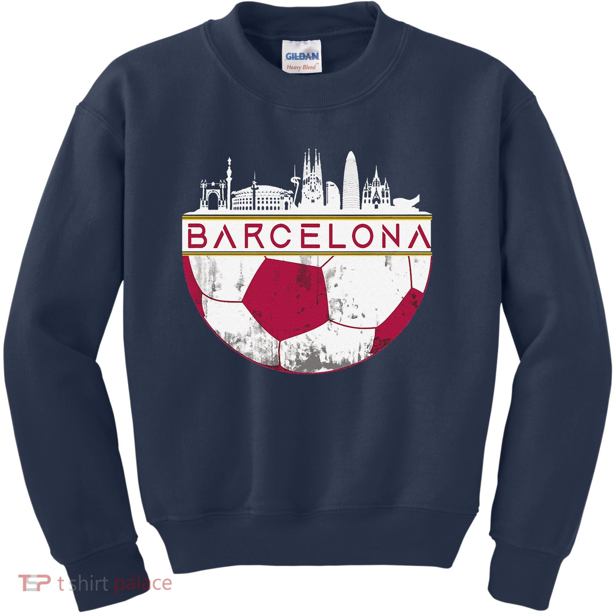 Barcelona City Skyline Soccer Sports Fans Cool Kids Sweatshirt