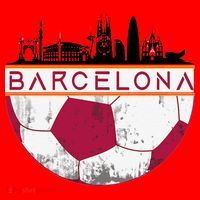 Barcelona City Skyline Soccer Sports Fans Cool Santa Hat thumb 1