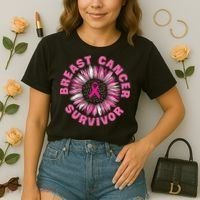 Breast Cancer Survivor Pink Ribbon Comfort Colors Boxy T-Shirt thumb 2