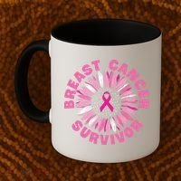 Breast Cancer Survivor Pink Ribbon Coffee Mug thumb 2