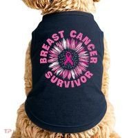 Breast Cancer Survivor Pink Ribbon Doggie Tank thumb 0