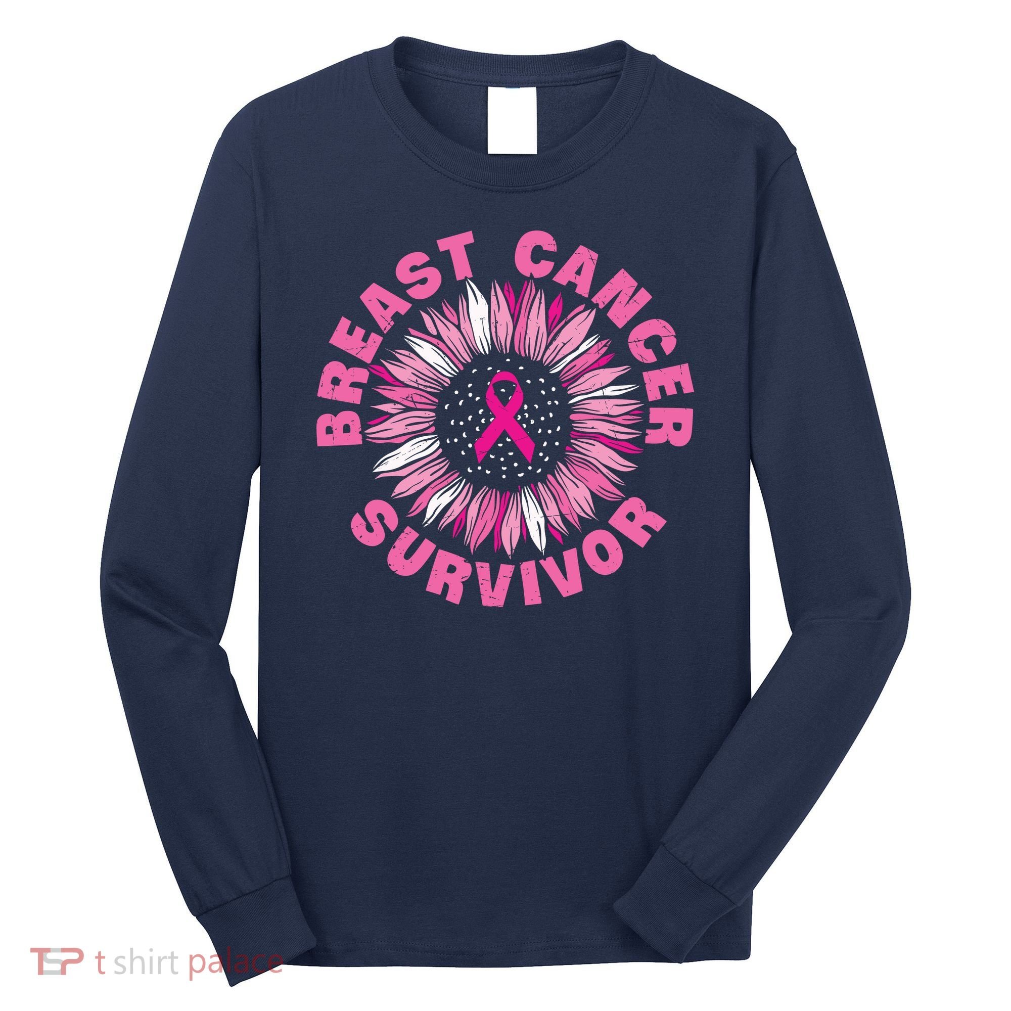 Breast Cancer Survivor Pink Ribbon Long Sleeve Shirt