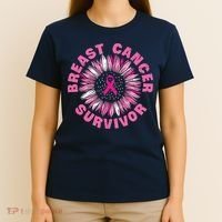Breast Cancer Survivor Pink Ribbon T-Shirt thumb 4