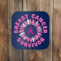 Breast Cancer Survivor Pink Ribbon Coaster thumb 0