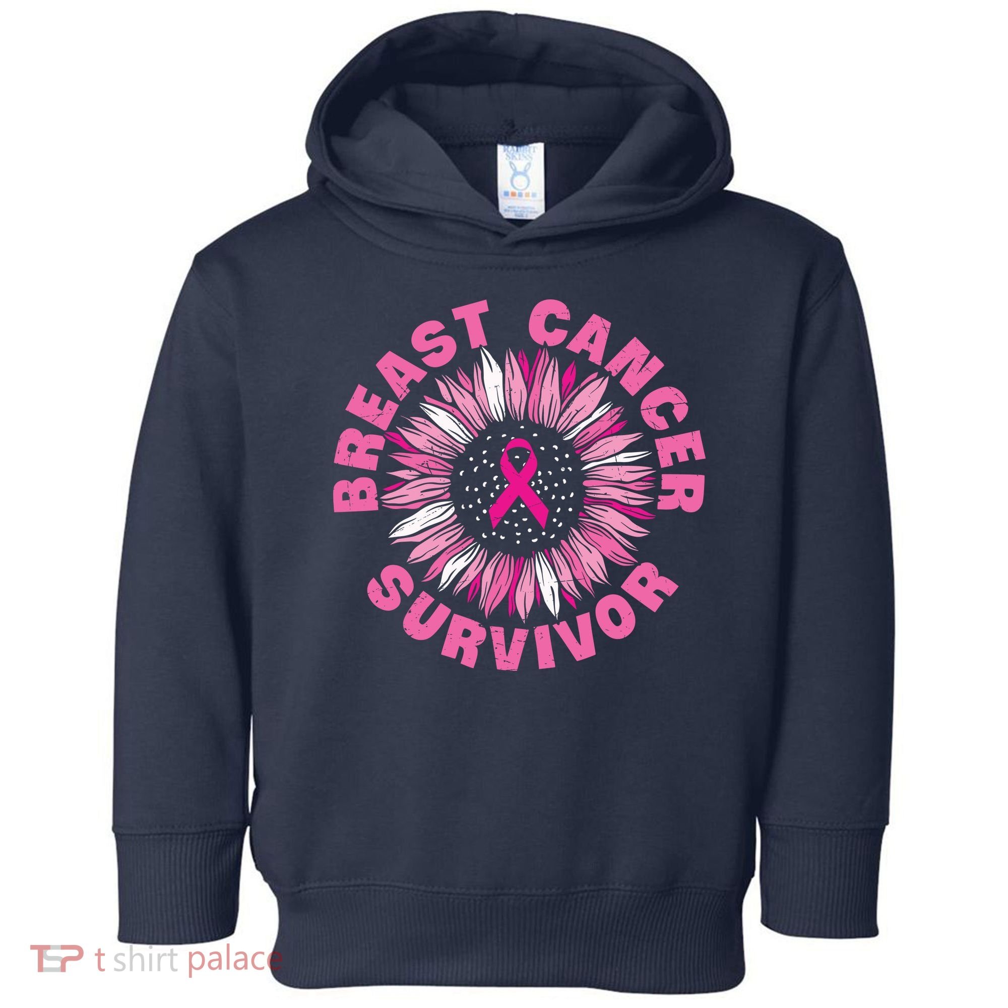 Breast Cancer Survivor Pink Ribbon Toddler Hoodie