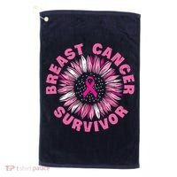 Breast Cancer Survivor Pink Ribbon Golf Towel thumb 0
