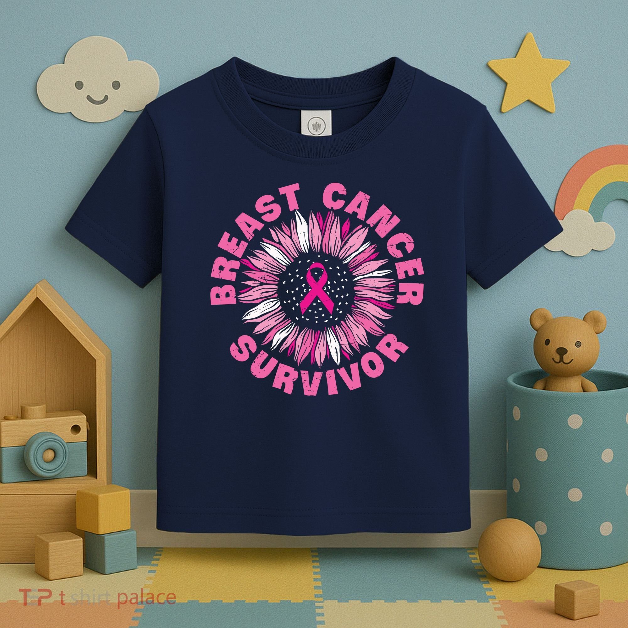 Breast Cancer Survivor Pink Ribbon Toddler T-Shirt