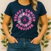 Breast Cancer Survivor Pink Ribbon Women's T-Shirt thumb 2