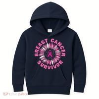 Breast Cancer Survivor Pink Ribbon Kids Hoodie thumb 0