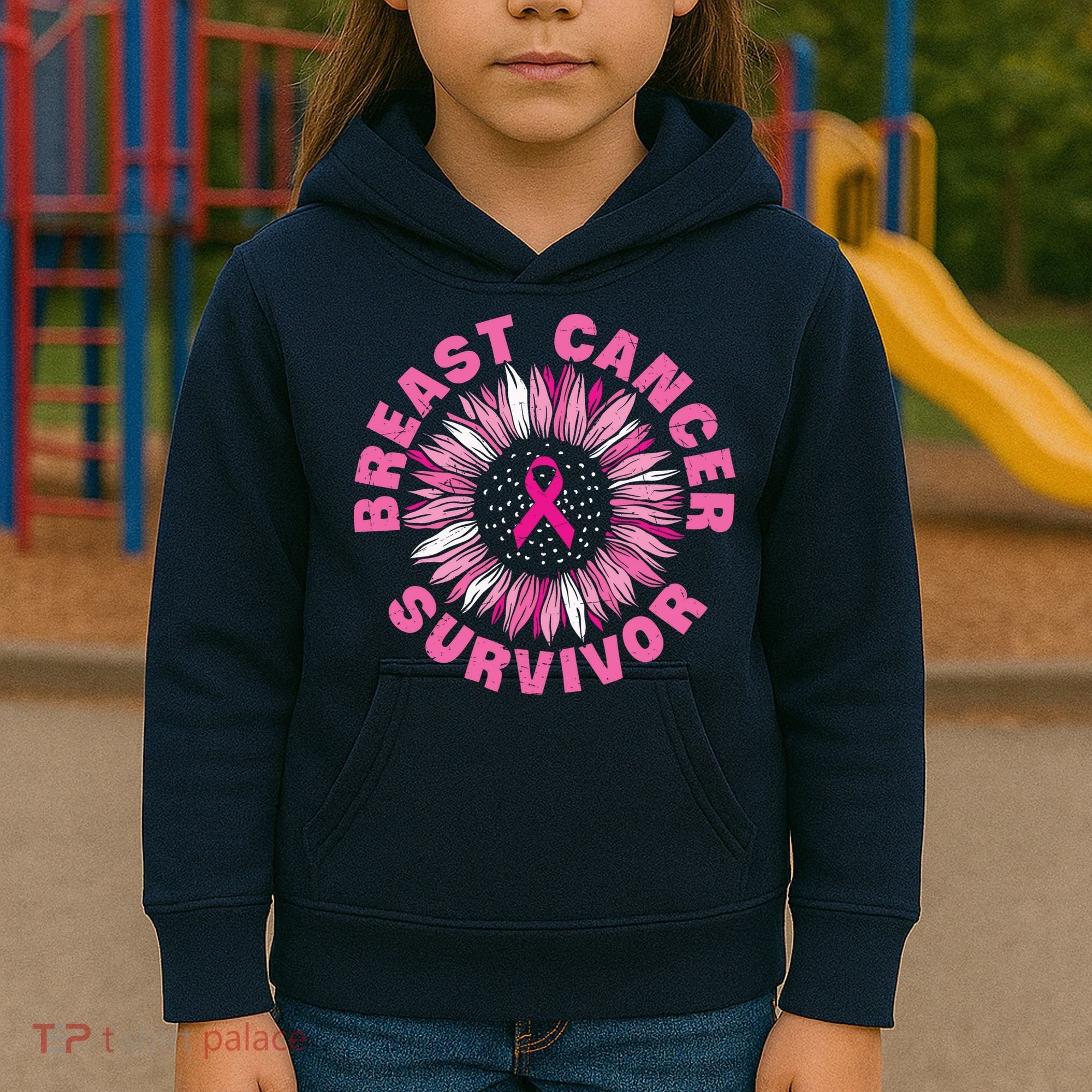 Breast Cancer Survivor Pink Ribbon Kids Hoodie