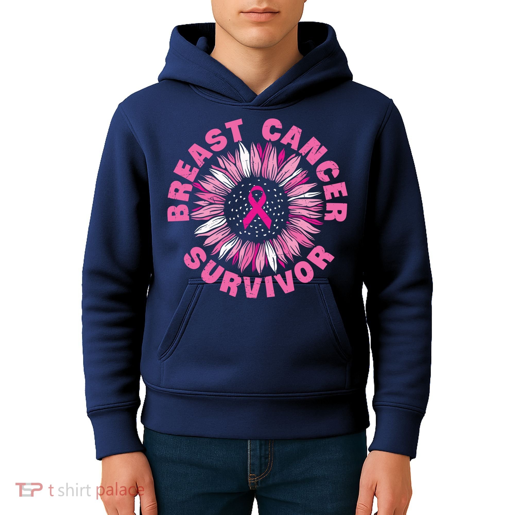 Breast Cancer Survivor Pink Ribbon Kids Hoodie