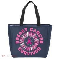 Breast Cancer Survivor Pink Ribbon Tote Bag thumb 0