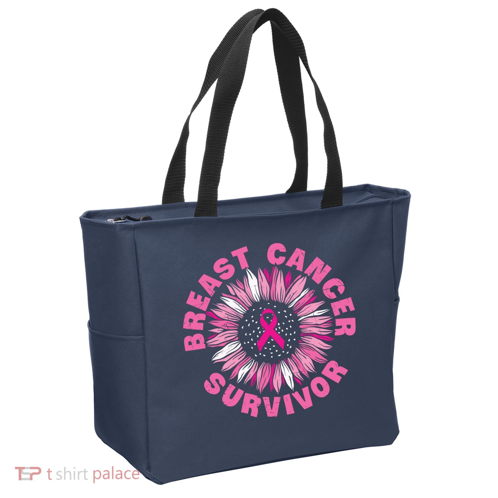 Breast Cancer Survivor Pink Ribbon Tote Bag