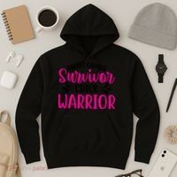 Breast Cancer Survivor Chick Warrior Hoodie thumb 3